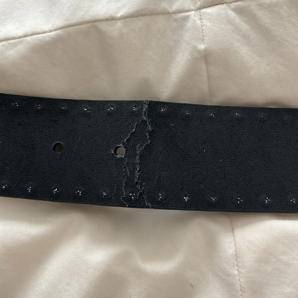Vintage Calvin Klein Studded Belt Black Silver Ball Studs